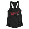 Portland Vintage Script Women's Racerback Tank-Black-Allegiant Goods Co. Vintage Sports Apparel