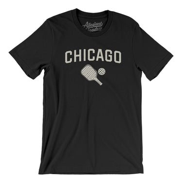Chicago Pickleball Men/Unisex T-Shirt-Black-Allegiant Goods Co. Vintage Sports Apparel