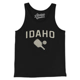 Idaho Pickleball Men/Unisex Tank Top-Black-Allegiant Goods Co. Vintage Sports Apparel
