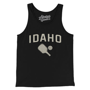 Idaho Pickleball Men/Unisex Tank Top-Black-Allegiant Goods Co. Vintage Sports Apparel