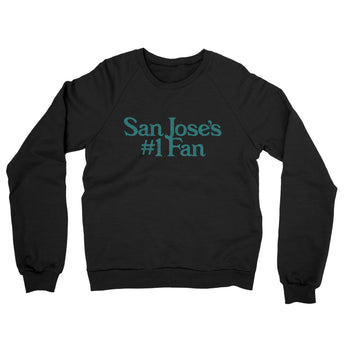 San Jose's Number 1 Fan Midweight French Terry Crewneck Sweatshirt-Allegiant Goods Co. Vintage Sports Apparel
