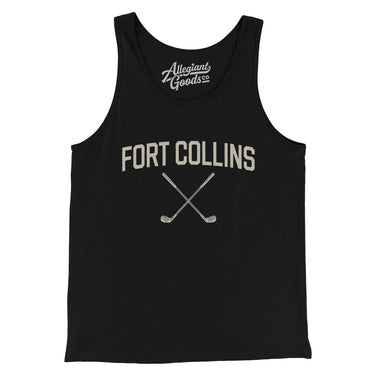 Fort Collins Golf Men/Unisex Tank Top-Black-Allegiant Goods Co. Vintage Sports Apparel