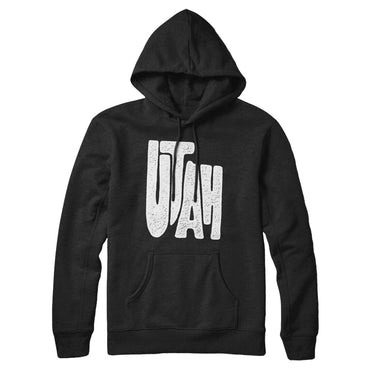 Utah State Shape Text Hoodie-Allegiant Goods Co. Vintage Sports Apparel