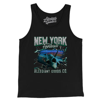 New York Football Throwback Mascot Men/Unisex Tank Top-Allegiant Goods Co. Vintage Sports Apparel