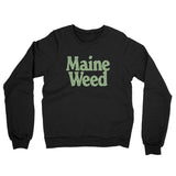 Maine Weed Midweight French Terry Crewneck Sweatshirt-Black-Allegiant Goods Co. Vintage Sports Apparel
