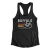 Buffalo Cycling Women's Racerback Tank-Black-Allegiant Goods Co. Vintage Sports Apparel