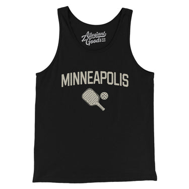 Minneapolis Pickleball Men/Unisex Tank Top-Black-Allegiant Goods Co. Vintage Sports Apparel