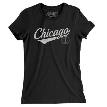 Chicago Vintage Script Women's T-Shirt-Allegiant Goods Co. Vintage Sports Apparel
