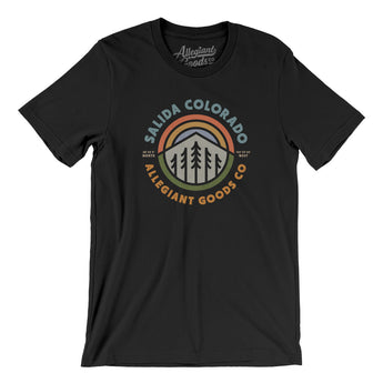 Salida Colorado Retro Badge Men/Unisex T-Shirt-Black-Allegiant Goods Co. Vintage Sports Apparel