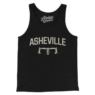 Asheville Cycling Men/Unisex Tank Top-Black-Allegiant Goods Co. Vintage Sports Apparel