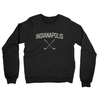 Indianapolis Golf Midweight French Terry Crewneck Sweatshirt-Black-Allegiant Goods Co. Vintage Sports Apparel