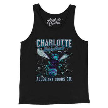 Charlotte Basketball Throwback Mascot Men/Unisex Tank Top-Allegiant Goods Co. Vintage Sports Apparel