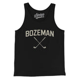 Bozeman Golf Men/Unisex Tank Top-Black-Allegiant Goods Co. Vintage Sports Apparel