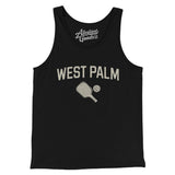 West Palm Pickleball Men/Unisex Tank Top-Black-Allegiant Goods Co. Vintage Sports Apparel