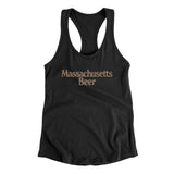 Massachusetts Beer Women's Racerback Tank-Black-Allegiant Goods Co. Vintage Sports Apparel
