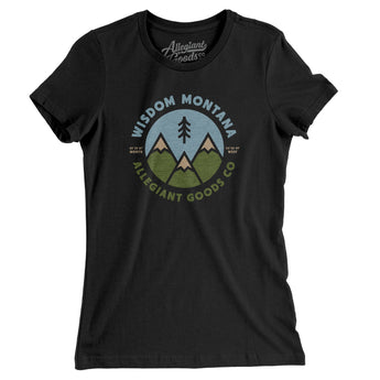 Wisdom Montana Retro Badge Women's T-Shirt-Allegiant Goods Co. Vintage Sports Apparel