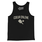 Coeur D'alene Pickleball Men/Unisex Tank Top-Black-Allegiant Goods Co. Vintage Sports Apparel