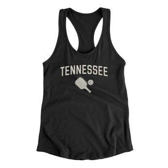 Tennessee Pickleball Women's Racerback Tank-Black-Allegiant Goods Co. Vintage Sports Apparel