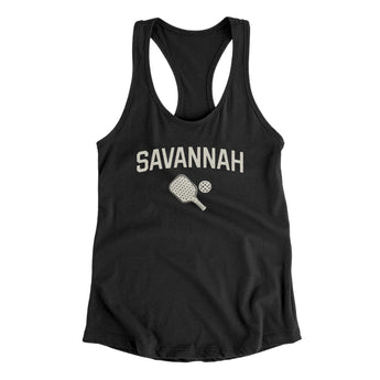 Savannah Pickleball Women's Racerback Tank-Black-Allegiant Goods Co. Vintage Sports Apparel