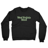 West Virginia Weed Midweight French Terry Crewneck Sweatshirt-Black-Allegiant Goods Co. Vintage Sports Apparel