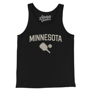 Minnesota Pickleball Men/Unisex Tank Top-Black-Allegiant Goods Co. Vintage Sports Apparel