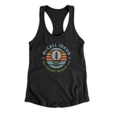 Mccall Idaho Retro Badge Women's Racerback Tank-Black-Allegiant Goods Co. Vintage Sports Apparel