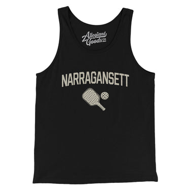 Narrangansett Pickleball Men/Unisex Tank Top-Black-Allegiant Goods Co. Vintage Sports Apparel
