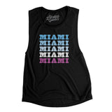 Miami Repeat Women's Flowey Scoopneck Muscle Tank-Allegiant Goods Co. Vintage Sports Apparel