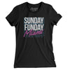 Sunday Funday Miami Women's T-Shirt-Black-Allegiant Goods Co. Vintage Sports Apparel