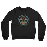 Colorado Springs Retro Badge Midweight French Terry Crewneck Sweatshirt-Black-Allegiant Goods Co. Vintage Sports Apparel
