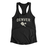 Denver Pickleball Women's Racerback Tank-Black-Allegiant Goods Co. Vintage Sports Apparel