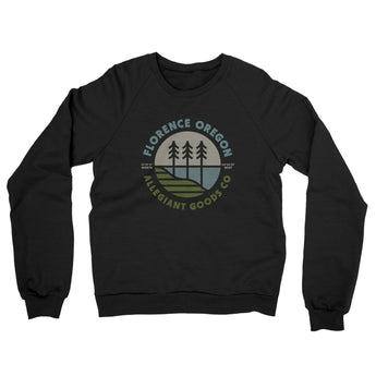 Florence Oregon Retro Badge Midweight French Terry Crewneck Sweatshirt-Allegiant Goods Co. Vintage Sports Apparel