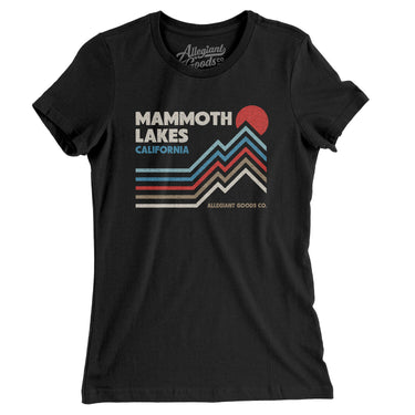 Mammoth Lakes California Women's T-Shirt-Black-Allegiant Goods Co. Vintage Sports Apparel