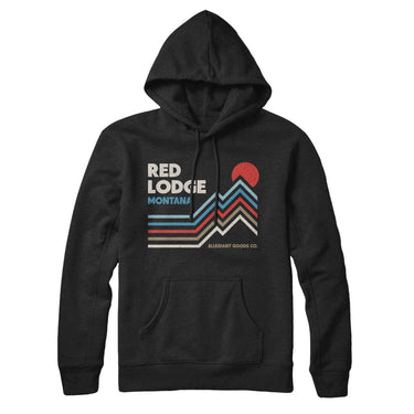 Red Lodge Montana Hoodie-Black-Allegiant Goods Co. Vintage Sports Apparel