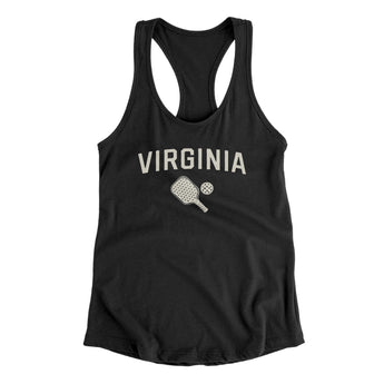 Virginia Pickleball Women's Racerback Tank-Black-Allegiant Goods Co. Vintage Sports Apparel