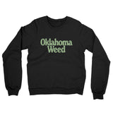 Oklahoma Weed Midweight French Terry Crewneck Sweatshirt-Black-Allegiant Goods Co. Vintage Sports Apparel