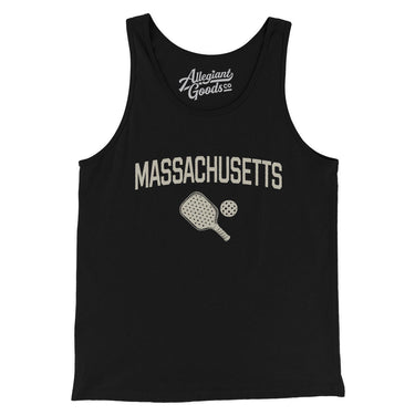 Massachusetts Pickleball Men/Unisex Tank Top-Black-Allegiant Goods Co. Vintage Sports Apparel