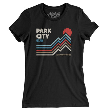 Park City Utah Women's T-Shirt-Black-Allegiant Goods Co. Vintage Sports Apparel