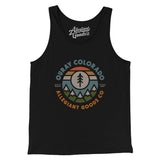 Ouray Colorado Retro Badge Men/Unisex Tank Top-Black-Allegiant Goods Co. Vintage Sports Apparel