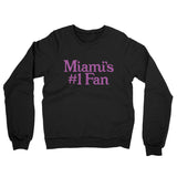 Miami's Number 1 Fan Midweight French Terry Crewneck Sweatshirt-Allegiant Goods Co. Vintage Sports Apparel