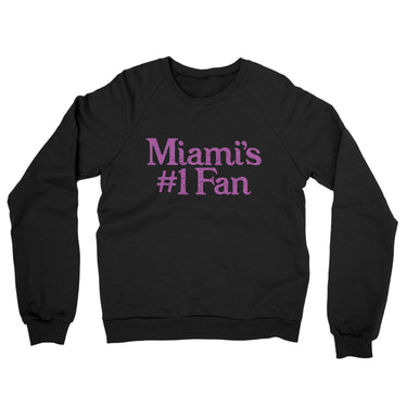 Miami's Number 1 Fan Midweight French Terry Crewneck Sweatshirt-Allegiant Goods Co. Vintage Sports Apparel