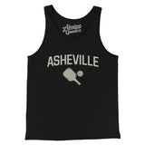 Asheville Pickleball Men/Unisex Tank Top-Black-Allegiant Goods Co. Vintage Sports Apparel