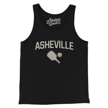 Asheville Pickleball Men/Unisex Tank Top-Black-Allegiant Goods Co. Vintage Sports Apparel