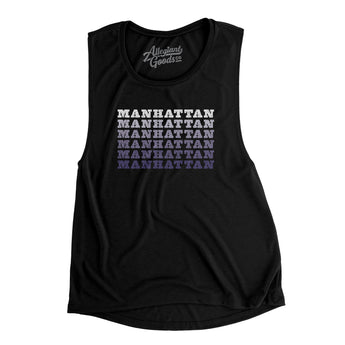 Manhattan Repeat Women's Flowey Scoopneck Muscle Tank-Allegiant Goods Co. Vintage Sports Apparel