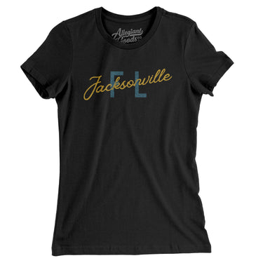Jacksonville Fl Overprinted Women's T-Shirt-Allegiant Goods Co. Vintage Sports Apparel
