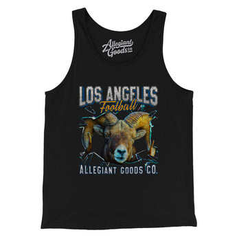 Los Angeles Football Throwback Mascot - Ram Men/Unisex Tank Top-Allegiant Goods Co. Vintage Sports Apparel
