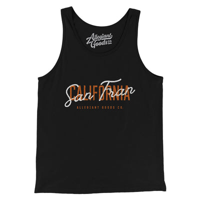 San Fran Overprint Men/Unisex Tank Top-Black-Allegiant Goods Co. Vintage Sports Apparel