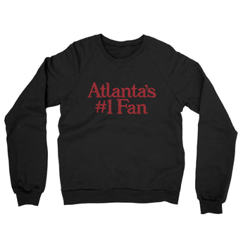 Atlanta's Number 1 Fan Midweight French Terry Crewneck Sweatshirt-Allegiant Goods Co. Vintage Sports Apparel
