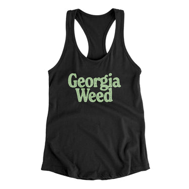 Georgia Weed Women's Racerback Tank-Black-Allegiant Goods Co. Vintage Sports Apparel