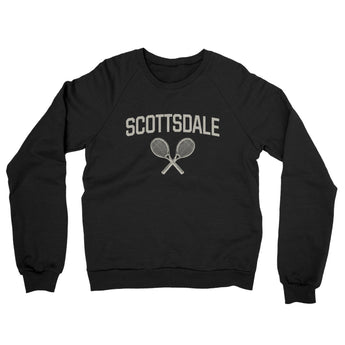 Scottsdale Tennis Midweight French Terry Crewneck Sweatshirt-Black-Allegiant Goods Co. Vintage Sports Apparel